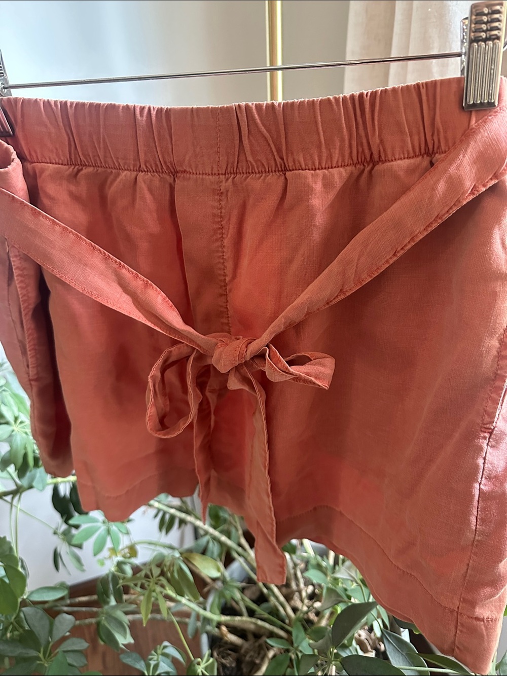 Bella Dahl Women's Tie-Waist Relaxed Shorts - Rust